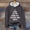 thumbnail image 1 of Offres Flash! Aqestyerly Hauts de Noël pour Femmes Liquidation Femmes Imprimé de Noël Col Rond Manches Longues Pull Ample, 1 of 3