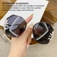 thumbnail image 4 of Qarigey Gafas de sol Retro sin marco para mujer, lentes degradados de gran tamaño, protección UV400, gafas de sol de Metal para mujer, color Type3 NO3, 4 of 6