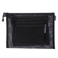 thumbnail image 1 of Bolsa de malla transparente negra para papelería de oficina, 5 unidades, con cremallera, portátil, para lápices, material escolar y de oficina., 1 of 6