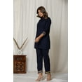 thumbnail image 7 of Vi VIHAAN IMPEX Women's Blue Athleisure Blouse & Capri Pants Set, 2XL, 7 of 7