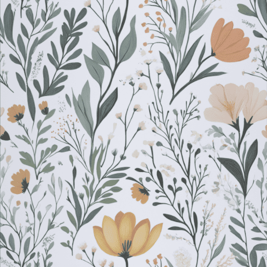 (4 pack) Abyssaly Floral Peel and Stick Wallpaper 17.5-in x 118-in Self-Adhesive Removable Flower Vinyl Paper for Home Decor