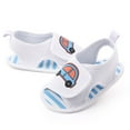 thumbnail image 6 of Infant Baby Boys Girls Summer Beach Sandals Breathable Athletic Anti-slip Soft Sole Newborn First Walker Crib Shoes Cartoon Vehicle Sandals Baby Soft Magic Tape Prewalker Flat Shoes, 6 of 8