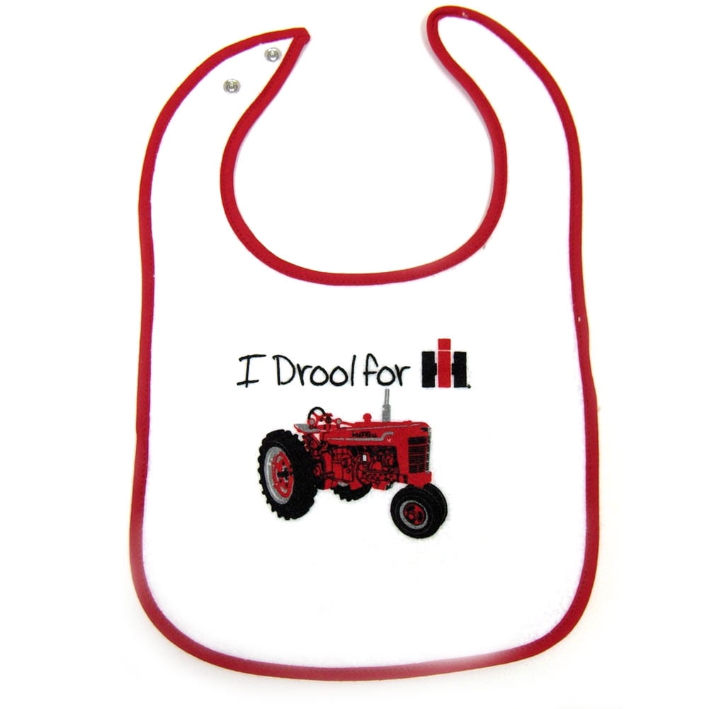 ' I Drool for IH' featuring a  Farmall M,  Baby's Bib