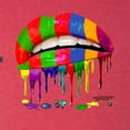 thumbnail image 3 of Wild Bobby, Colorful Painted Lip, Streetwear, Men Premium Tri Blend Tee, Vintage Red, Medium, 3 of 5