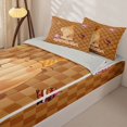 thumbnail image 3 of Homewish Cute Capybara Axolotl Kid Zipper Full Size Comforter Sets with Fitted Sheet and 2 Pillowcases, Brown Buffalo Zipper Bedding Set, Gray Reversible, 4 Pieces, 3 of 6