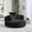 Black, variant on Oversized Chenille Bean Bag Chair for Adults & Kids, Indoor & Outdoor Lazy Bean Bag Sofa with Wrap-Around Backrest & Pillows for Bedroom, Living Room, Playroom, 42.52''x42.52''x20.47'', Gray
