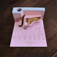 FUGIT 2025 Piano Calendar 3D 3D Tearable Note Calendar Weekly Calendar