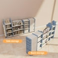 thumbnail image 5 of UNICOO® Kids Toy Storage Organizer with Removable Bins, 4-Tier Bookshelf and Cabinet - Pull-Out Drawers Shelf for Toddlers - Space-Saving Solution for Nursery, Playroom, Study Room (Blue), 5 of 7