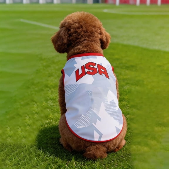 Goowood Dog Soccer Jersey Breathable Dog Shirt for Large Dogs Pet Jersey Lightweight Summer Dog Clothes Themed Outfit and Cats Outdoor Fun Game Day