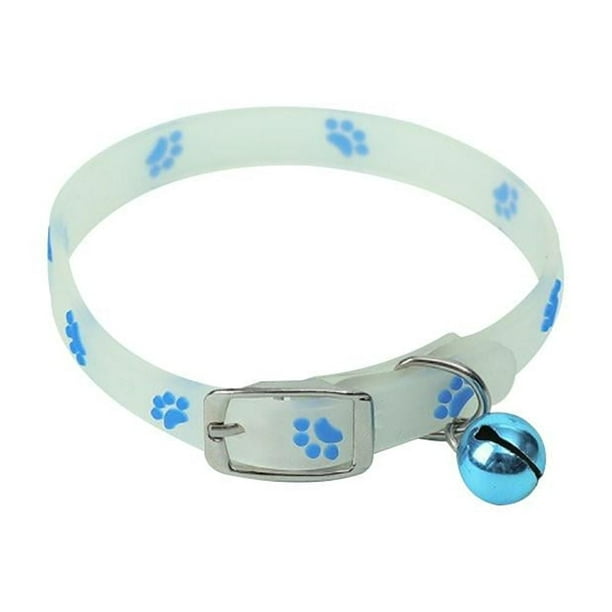 1 collar luminoso para perro y gato con campana, ajustable y luminoso, I0N2