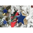 thumbnail image 2 of AuldHome Design Farmhouse Star Ornaments (Blue, 12-Pack); Wood w/ Navy Blue Enamel 2-Inch Mini Star Christmas Decorations, Retro Vintage Enamelware Style, 2 of 9