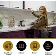 thumbnail image 3 of ZHAOCHENG Paquete de 2 tiradores de gabinete I 5 pulgadas, - Tiradores de gabinete de acero inoxidable negro mate I Ideal para cajones de cocina, gabinetes, puertas, alacenas I Hardware para gabinetes, 3 of 5