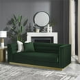 thumbnail image 2 of Posh Living Aylah Velvet 3 Seat Sofa Hunter Green, 2 of 9