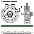 thumbnail image 3 of Silver Color 5/6 7/8 9/10WT Fly Reel All-metal Fishing Reel Fly Fishing Reel, 3 of 11