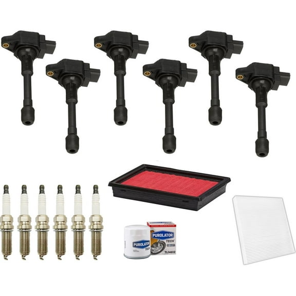 Ignition Coils Spark Plugs Tune Up Kit For Infiniti Q70X 3.7L 2014-2017