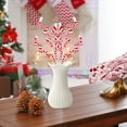 thumbnail image 5 of SLYNSHome Christmas Tree Flower Picks Decorations Plush Red White Flowers Picks Stems for Tree Topper Vase Home Table Decor, 5 of 6
