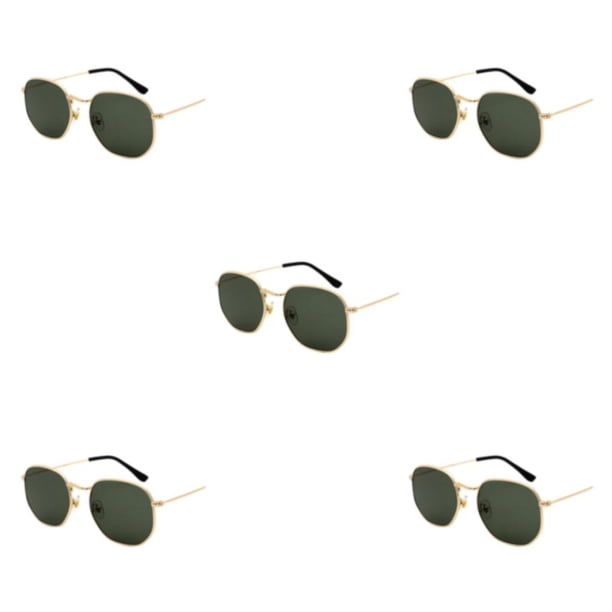 Minnieouse Gafas de sol polarizadas con montura ligera para hombres y mujeres Materiales de protección de moda verde negruzco dorado Type2 NO2