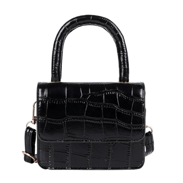 Moda mujer PU cuero Mini bolsos de mano calle viaje compras bolso de hombro Casual solapa mensajero bandolera