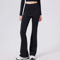 TrendOFT Sports Skirted Leggings for Women Yoga Skirts Tights Athletic Tennis Skorts Gym Active Running Bottoms Black L