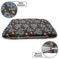 thumbnail image 3 of Floral Pet Bed, Continued Pattern of Hibiscus White Flower Illustration and Leaves in Calm Tones, Resistant Pad for Dogs and Cats Cushion with Removable Cover, 24" x 39", Sea Blue Brown, by Ambesonne, 3 of 4