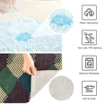thumbnail image 3 of Yayeee Bath Rug for Bathroom Floor Non Slip Rectangle Fluffy Soft Absorbent Mat, 16"x24", Green Tartan Pattern, 3 of 7