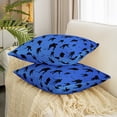 thumbnail image 3 of Erosebridal Ice Hockey Cushion Cases 20x20 inch set of 2,Hockey Player Throw Pillow Covers,Sports Game Decorative Pillow Covers,Winter Sports Hockey Puck Sport Fans Cushion Covers,Blue Black, 3 of 5