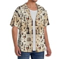 thumbnail image 2 of Rateoe Wine 1 Pattern Men's Short Sleeve Classic Shirt, Casual Short-Sleeved Shirt, Lightweight Summer Shirt, Cuban Collar Shirt,Button-Front Shirt-Medium, 2 of 5