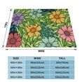 thumbnail image 4 of XMXT Throw Blanket, Flowers Floral Background Stamp Machine Washable Blankets for Sofa, 80 x 60 inches Multicolor, 4 of 9