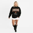 thumbnail image 3 of Women's Gameday Couture Black Texas Longhorns Oversized Powerhouse Play Black Label Premium Fleece Sweatshirt, 3 of 5