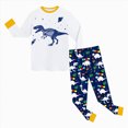 thumbnail image 5 of TOWED22 Toddler Baby Boy Clothes Letter Print Boy Crewneck Sweatshirt and Pants Set 2Pcs Fall Outfit Size:6-7 Y,Color:Yellow, 5 of 5