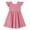 Hot Pink, variant on Eltusu Casual Dresses for Girls, Crew Neck Comfort Short Sleeve Cotton Summer Dress Hot Pink Size 8T