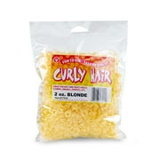 Hygloss Products Fake Curly Hair - Great for All Types of Arts and Crafts - Easy to Apply - Blonde - 2 oz Pack
