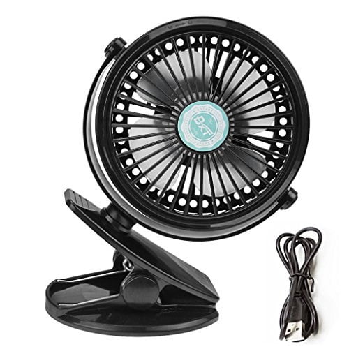 mini rechargeable clip-on table fan usb/battery powered, strong wind, 3