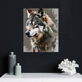 thumbnail image 5 of Nawypu Wolf Feathers Canvas Prints Wild Wolf Wall Art Artwork Watercolor Poster Decorations Wildlife Decor Animal Print for Home Bathroom, 5 of 5