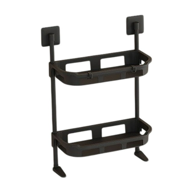 Btomtd Bathroom Storage Rack Bathroom Multifunctional Sink Rack Kitchen Wall Mounted, Black