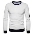 thumbnail image 2 of Men Summer Tops Long Swim Top Shirt Plain Long Sleeve Running Shirts Men Compression Shirts Sleeve Stripped for Short Tee Us Apparel for plus Size Workout White L, 2 of 4