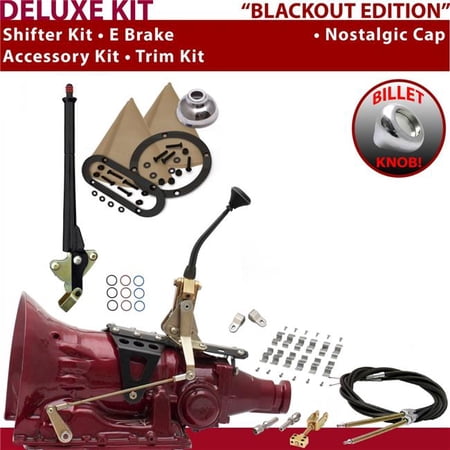 American Shifter FMX Shifter Kit Black 8 in. E Brake Cable Clamp Clevis Trim Kit for ED3AC