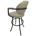thumbnail image 2 of Tobias Designs 30" Vinyl Swivel Tilt Bar Stool in Ocean Beige and Black, 2 of 2