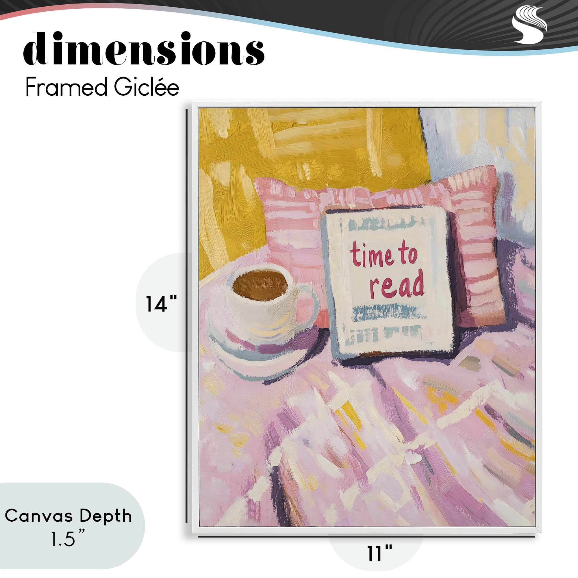 Stupell Industries Time To Read in Morning White Framed Giclee Art, design by The Prints Vibe