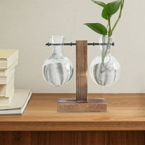 MLINS 3pcs Decorative Flower Vases Hydroponic Glass Planter for Indoor Plant Propagation and Tabletop Decoration Clear Glass Vases