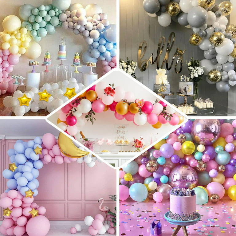 xo, Fetti Pastel Birthday Balloon Set - 24 pk, 12 | Bachelorette Party Decorations, Garden Bridal Shower, Birthday Party, Pa