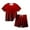 Red, variant on Baby Clothes Girls Casual Sets Fashion Short Sleeve Round Neck T Shirts Gradient Color Shorts Sports Outfits Black3 Years