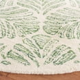 thumbnail image 3 of SAFAVIEH Jardin Cyan Leaves Area Rug, Ivory/Green, 7' x 7' Round, 3 of 11