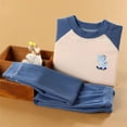 thumbnail image 2 of WUANDIXFA Pajamas Sets Toddler Boys Snug Fit Pjs Kids Long Sleeve Graphic Top Pants Breathable Sleepwear Baby Girl Christmas Pajamas,Blue,6-12 Months, 2 of 6