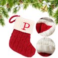 thumbnail image 4 of Calcetines Punto Colgantes Letras Bordadas Medias Con Puños Poliéster Rojo Blanco, 4 of 9