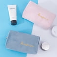 thumbnail image 6 of Portable Women Large Capacity Wash Handbags Soft Travel Lipstick Bags Velvet Cosmetic Bag Beauty Case Makeup Bag GREY, 6 of 8