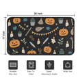 thumbnail image 5 of Halloween Pumpkin Non Slip Washable Door Mat Pumpkin Spooky Doormat Plain Outdoor Inside Floor Rugs Crystal Velvet 30x17 Inches, 5 of 7