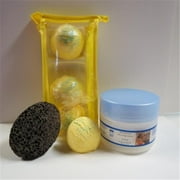 Dead Sea Spa Care DeadSea-BBTLV02 3 Pack Lemmon Verbena Bubble Bath Truffles, 8 oz Serenity Shea Butter & Pumice Stone