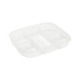 thumbnail image 2 of JeashCHAT Divided Veggie Tray with Lid, 5 Compartment Snack Box Stackable Food Storage Container for Fridge, Reusable Meal Prep Container for Meat Vegetable Fruit, 2 of 2