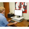 thumbnail image 3 of Small Silver Adjustable Standing Desk Converter, 3 of 7